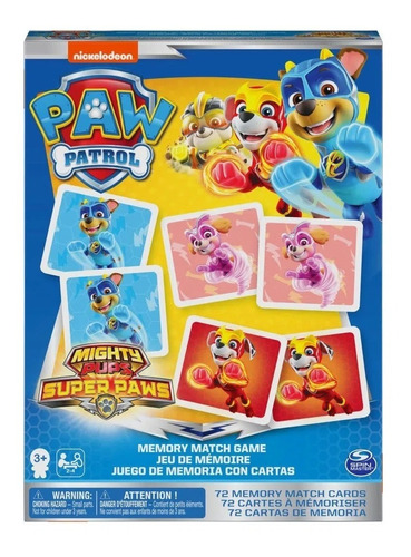 Patrulla De Cachorros - Juego De Memoria 72 Piezas - 98273