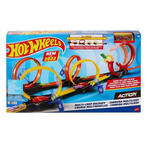 Hot Wheels Multi-loop Race Off Color Naranja/amarillo/rojo -